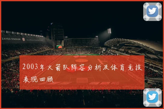 2003年火箭队阵容分析及体育竞技表现回顾