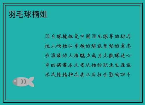 羽毛球楠姐